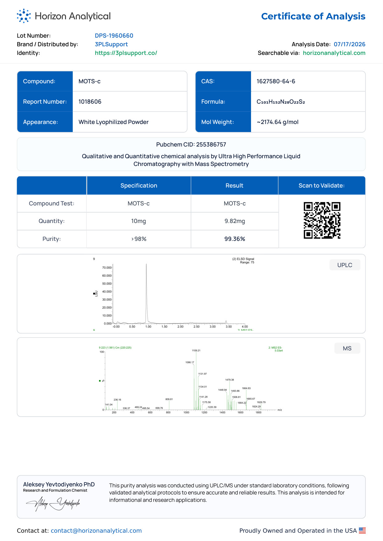 MOTS-c 10mg - Image 2